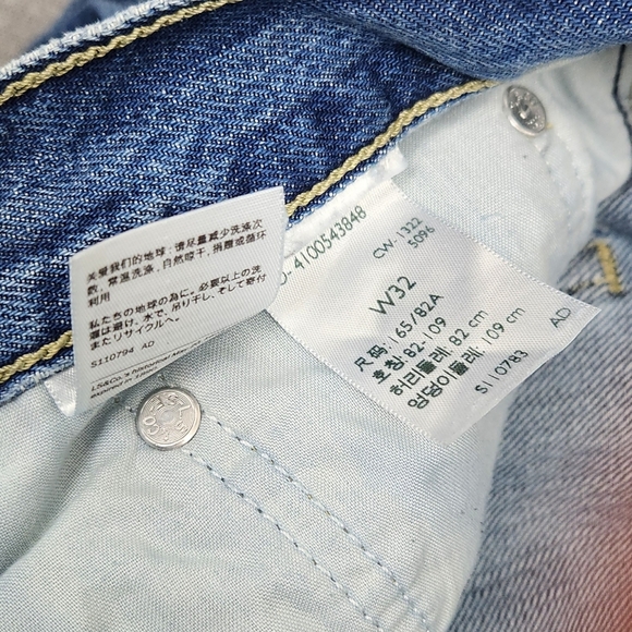 Levis Low Pro Straight Denim Style Medium Wash Jeans 32 - Picture 11 of 11